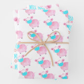 Miss Uw Kute Face Pig Wrapping Paper Set (In situ)