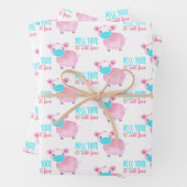 Miss Uw Kute Face Pig Wrapping Sheets Inpakpapier Vel (In situ)