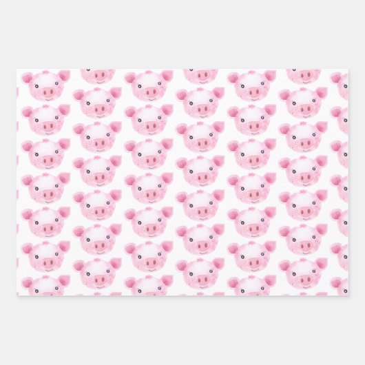 Miss Uw Kute Face Wrapping Paper Sheets (Voorkant 3)