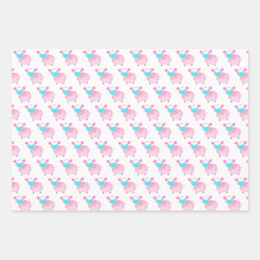Miss Uw Kute Face Wrapping Paper Sheets (Voorkant)
