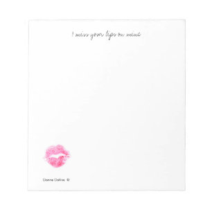 Miss uw lippen notitieblok