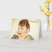 Miss Uw Retro Vibe Wenskaart Kaart (Gele Bloem)