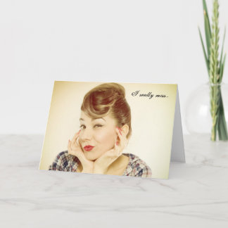 Miss Uw Retro Vibe Wenskaart Kaart