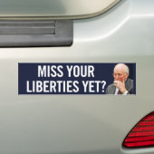 Miss Uw Vrijheid, toch Bumpersticker (Op auto)