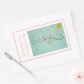 Miss Valentijn-boekenplaat Rechthoekige Sticker (Envelop)