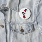Miss Valentijn Girl Ronde Button 5,7 Cm (In situ)