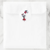 Miss Valentijn Girl Ronde Sticker (Tas)