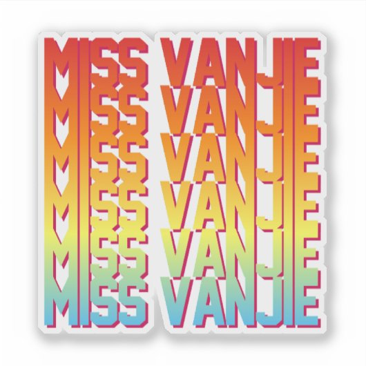 Miss Vanjie! Sticker (Voorkant)
