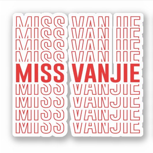 Miss Vanjie Sticker (Voorkant)