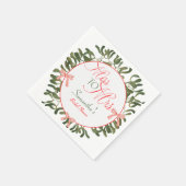 Miss voor Mrs Coquette Mistletoe Vrijgezellenfeest Servet (Hoek)