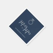 Miss voor Mrs Vrijgezellenfeest Napkin | Marine Bl Servet (Hoek)