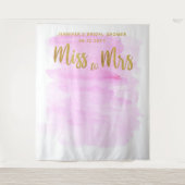 Miss Waterverf Pink Boho Chic Bridal Achtergrond Wandkleed (Voorkant)