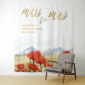 Miss Wildflower Mountains Bridal Backdrop Wandkleed (In situ)