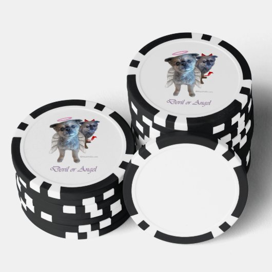 "Miss Winkie" Duivel of Angel Poker Chips (Opstapeling)
