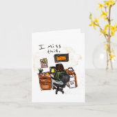 Miss Ya Back Coworker Kaart | Miss You Kaart (Gele Bloem)