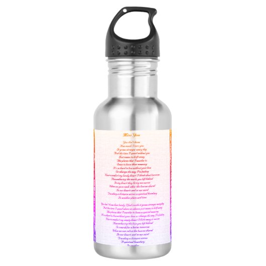 Miss You Aluminium Water Fles (Voorkant)