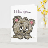 Miss You Beer Cub Kaart (Gele Bloem)