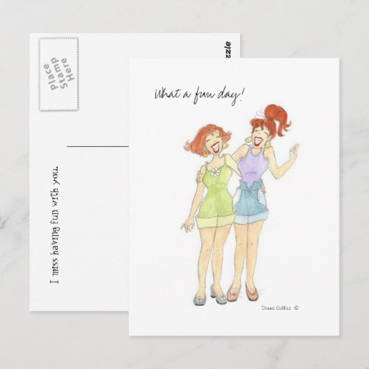 Miss You Briefkaart (Voorkant / Achterkant)