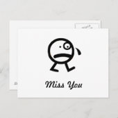 Miss you briefkaart (Voorkant / Achterkant)
