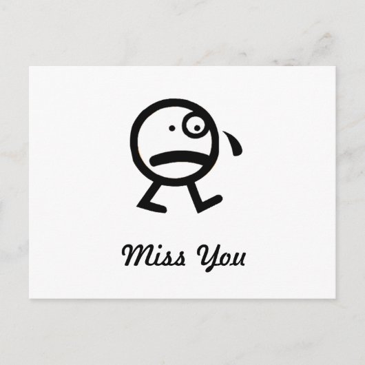 Miss you briefkaart (Voorkant)