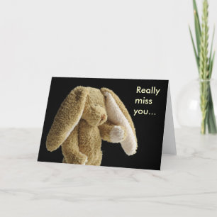 Miss you bunny feestdagen kaart