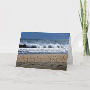 Miss You Card Beach Kaart