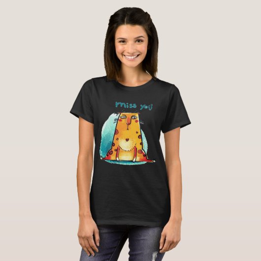Miss You Cat T-shirt (Voorkant volledig)
