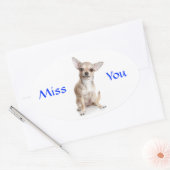 Miss You Chihuahua Puppy Sticker (Envelop)