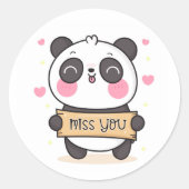 Miss You Classic Ronde Sticker (Voorkant)