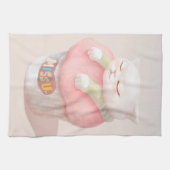 Miss You Cupcake illustratie Theedoek (Horizontaal)