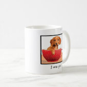 Miss You Dachsund Puppy in Cup Koffiemok (Voorkant rechts)