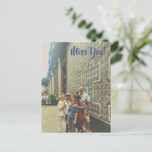 Miss You! From Mexico Briefkaart (Staand voorkant)