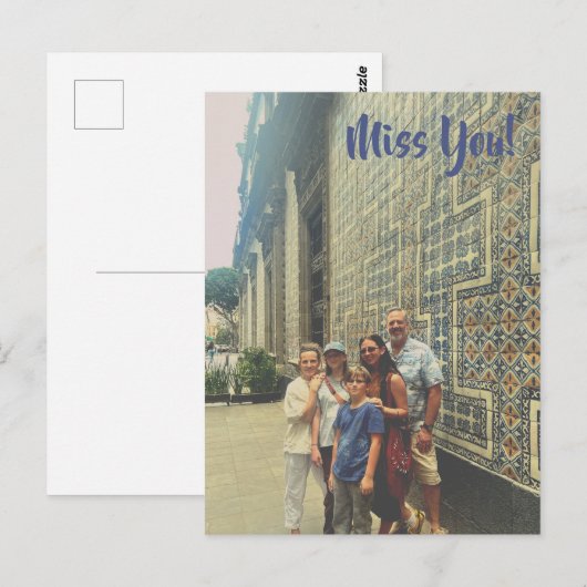 Miss You! From Mexico Briefkaart (Voorkant / Achterkant)