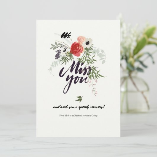 Miss You Get Good Wenskaart (Staand voorkant)