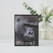 Miss you Gorilla Briefkaart (Staand voorkant)