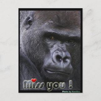 Miss you Gorilla Briefkaart