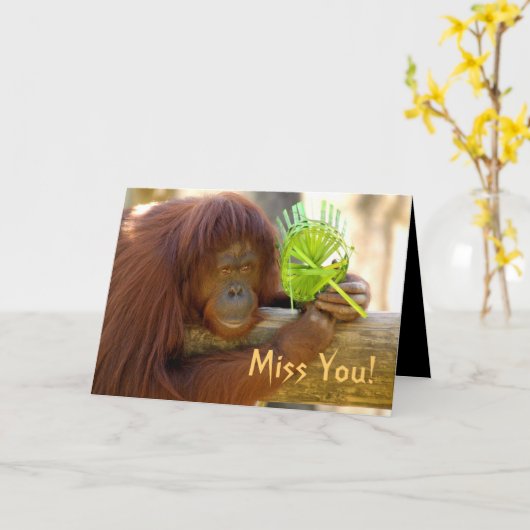 Miss You! Greeting Card Kaart (Gele Bloem)