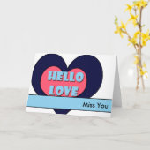 Miss You Greeting Kaart (Gele Bloem)