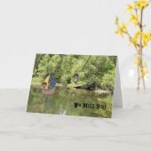 Miss You Kaart voor twee kinderen in het zomerkamp (Gele Bloem)