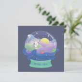 Miss You: Kat- en papierboten Kaart (Staand voorkant)