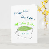 Miss You Like Matcha Latte Kaart (Gele Bloem)