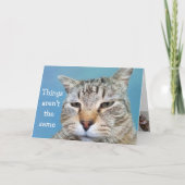 Miss You Lonely Cat Kaart (Voorkant)