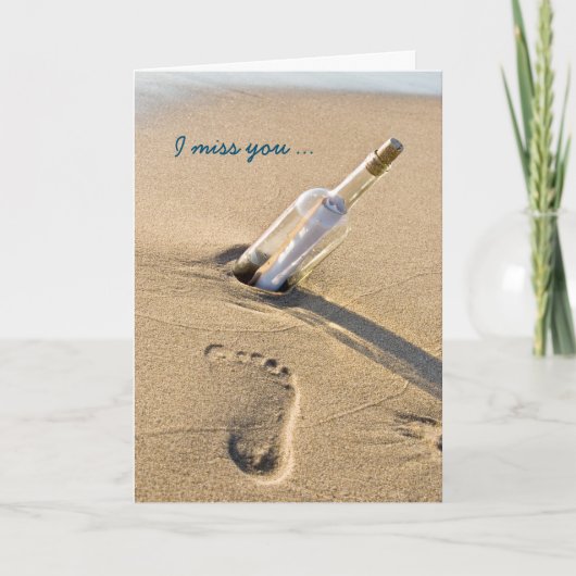 Miss You Message Kaart (Voorkant)