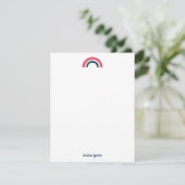 Miss You Modern Rainbow in Blue Note Kaart (Staand voorkant)