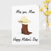 MISS YOU MOM OP MOEDERDAG KAART (Gele Bloem)