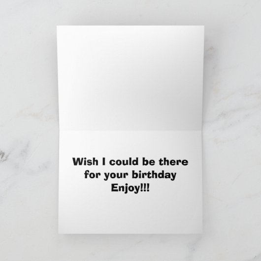 MISS YOU OP JE VERJAARDAG ZEGT TRIESTE VEEHOND KAART (Binnen)