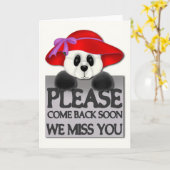 Miss You Panda Kaart (Gele Bloem)