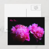 Miss you peony Briefkaart (Voorkant / Achterkant)