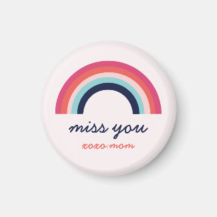 Miss You Rainbow in Pink en Blue Magnet