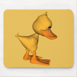 Miss you Sad Little Yellow cartoon Duck Muismat
